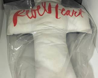Madonna Rebel Heart Cross Shaped Pillow