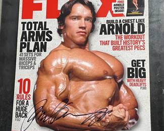 Autographed Arnold Schwarzenegger Flex Magazine