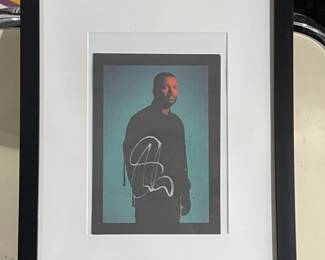 Autographed Muse Chris Wolstenholme Framed Photograph