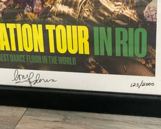 Autographed Madonna The Celebration Tour In Rio Framed Limited Edition Poster