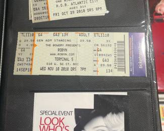 Collection Of Original Concert Ticket Stubs