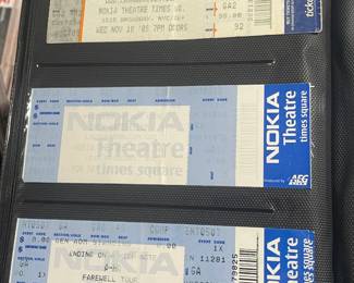 Collection Of Original Concert Ticket Stubs