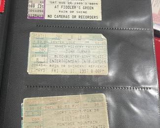 Collection Of Original Concert Ticket Stubs