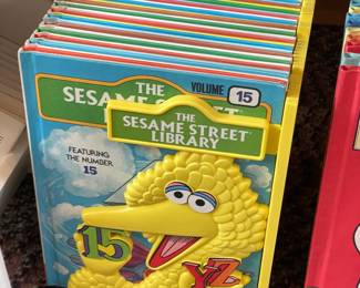 The Sesame Street Library Book Set W/ Plastic Holder
