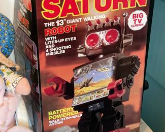 Vintage Saturn The 13" Giant Walking Robot W/ Box (NEW!)