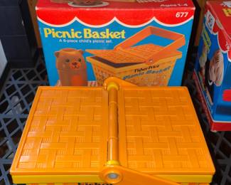 Vintage Picnic Basket By Fisher Price W/ Box (COMPLETE!)