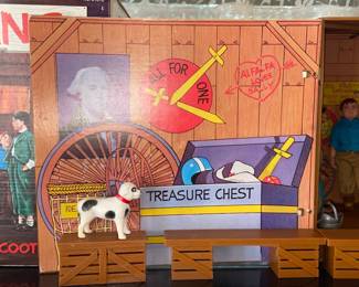 Vintage Little Rascals Our Gang Playset & 5 Figures By Mego W/ Box