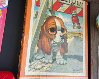 Vintage Big Eyed Puppy Dog Puzzle