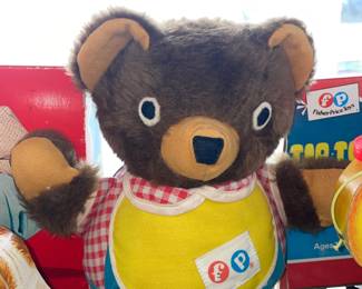 Vintage Cuddly Cub Chime Bear By Fisher Price