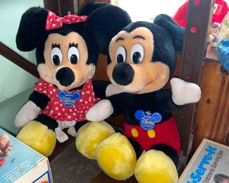 Vintage Mickey & Minni Plush Set