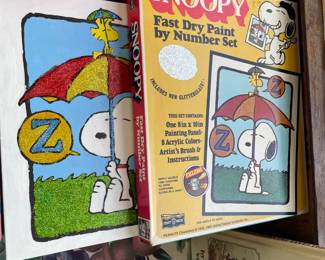 Vintage Snoopy Paint By Number W/ Box