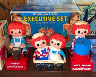 Vintage Raggedy Ann & Andy Executive Set W/ Box (COMPLETE!)