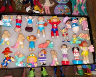 Display Case Assortment Of Vintage Toys