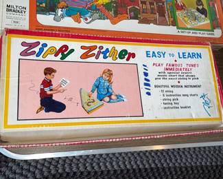 Vintage Zippy Zither Toy W/ Box
