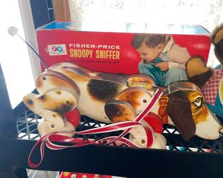 Vintage Snoopy Sniffer Dog By Fisher Price W/ Box