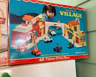 Vintage Play Family Village By Fisher Price W/ Box (COMPLETE!)