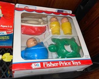 Vintage Floating Family Set By Fisher Price W/ Box