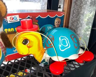 Vintage Tip-Toe Turtle By Fisher Price W/ Box