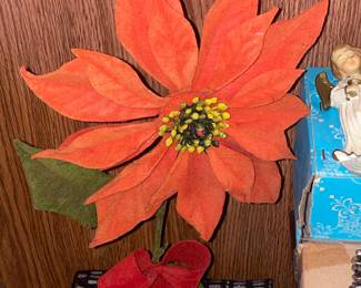 Faux Poinsettia Decor