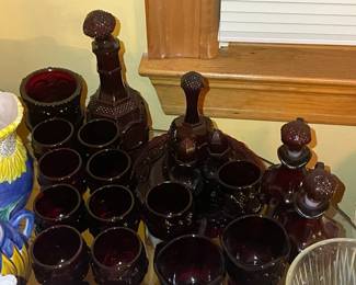 Vintage Cranberry Glass