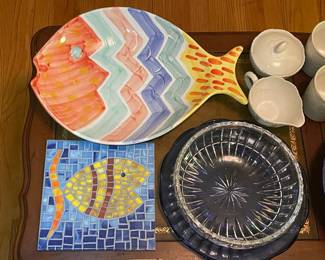 Decorative Fish Plate & Trivet