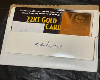22k Gold Babe Ruth Trading Card (The Danbury Mint)