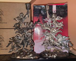 Cherub Candlestick Holders