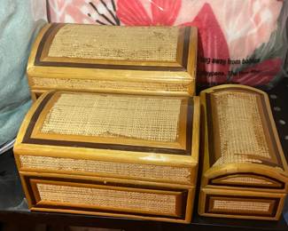 Wooden Chest Trinket Boxes