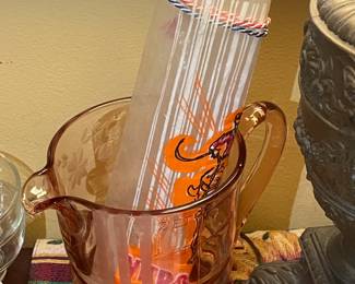 Antique Pink Depression Pitcher