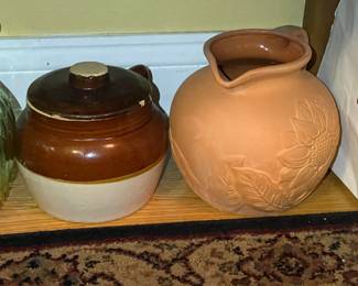 Brown Pottery Bean Pot