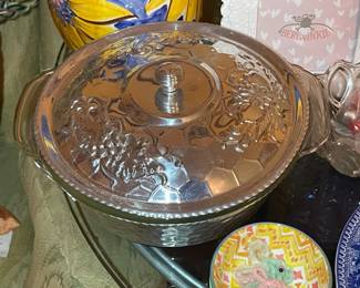 Hammered Metal Glass Pot