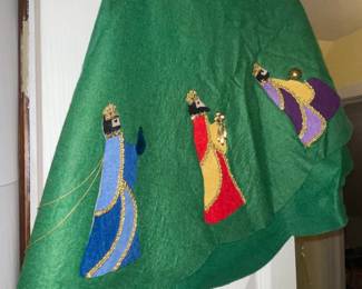 Vintage Felt Christmas Tree Skirt