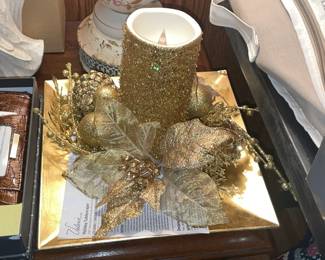 Christmas Candle Table Centerpiece