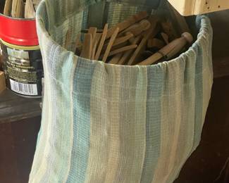 Clothes Pins & Holder