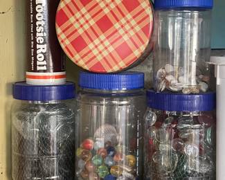 Jars Of Marbles & Beads