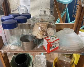 Glass Jar W/ Shells