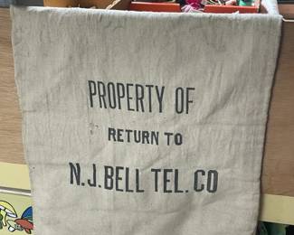 Vintage Bell Telephone Co Money Bag
