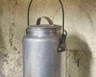 Vintage Hanging Tin Milk Can