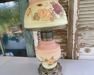 Antique Frosted Glass Lamp