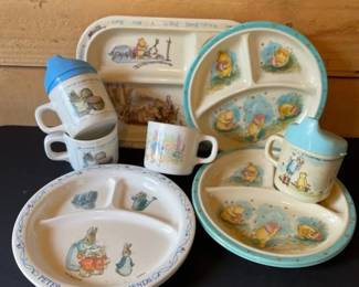 Peter Rabbit  Friends With Winnie The Pooh Childrens Plates Cups
