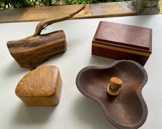 Wood Storage And Trinket Display Boxes