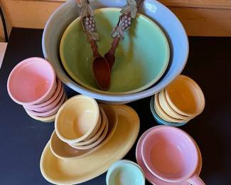 Pastel Bowls  Dishes Featuring TST Oven Serve Ware LuRay Bauer 12  Royal Norfolk