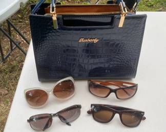Danbaoly Leather Bag with 4 Pairs of Sunglasses