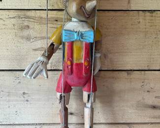 Vintage Wooden Marionette Pinocchio Hand Painted