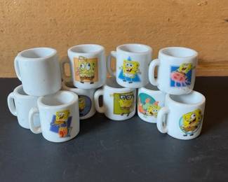 SpongeBob SquarePants Miniature Mugs  Two Plain Mugs