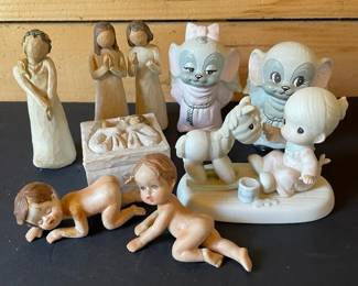 Willow Tree Figurines Ceramic Angel Mice Precious Moments  Piano Babies