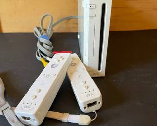 Nintendo Wii Model RVL001  Two Remotes