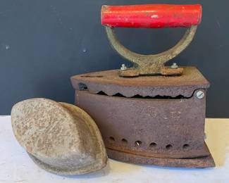 Vintage Antique Charcoal Box Irons