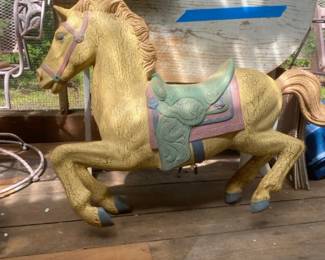 Vintage Hollow Horse Statue