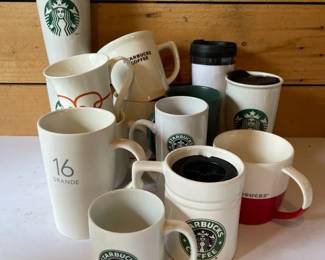 Mixture Of Vintage Starbucks Mugs  ToGo Cups